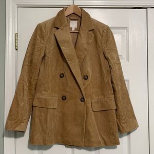 H&M tan corduroy blazer